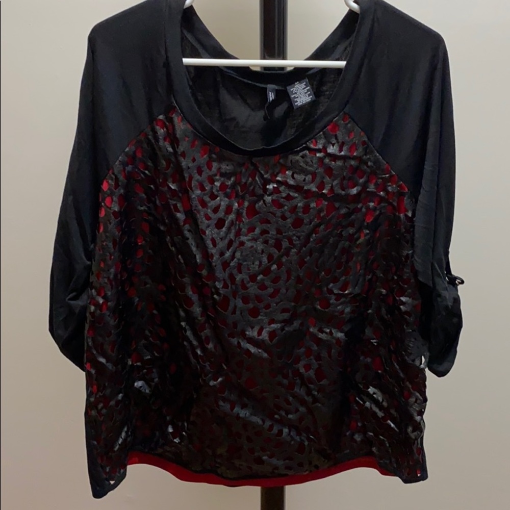 Black and red shirt